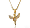 Gold Angel Pendant Necklace