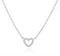 14K Gold Plated CZ Heart Necklace