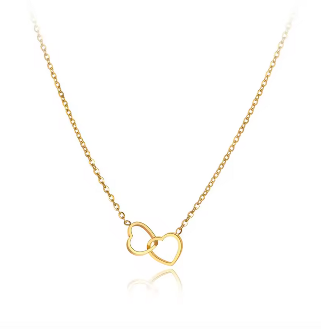 Lokaer Double Heart Choker Necklace