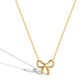 Punk Tiny Bowknot Pendant Necklace