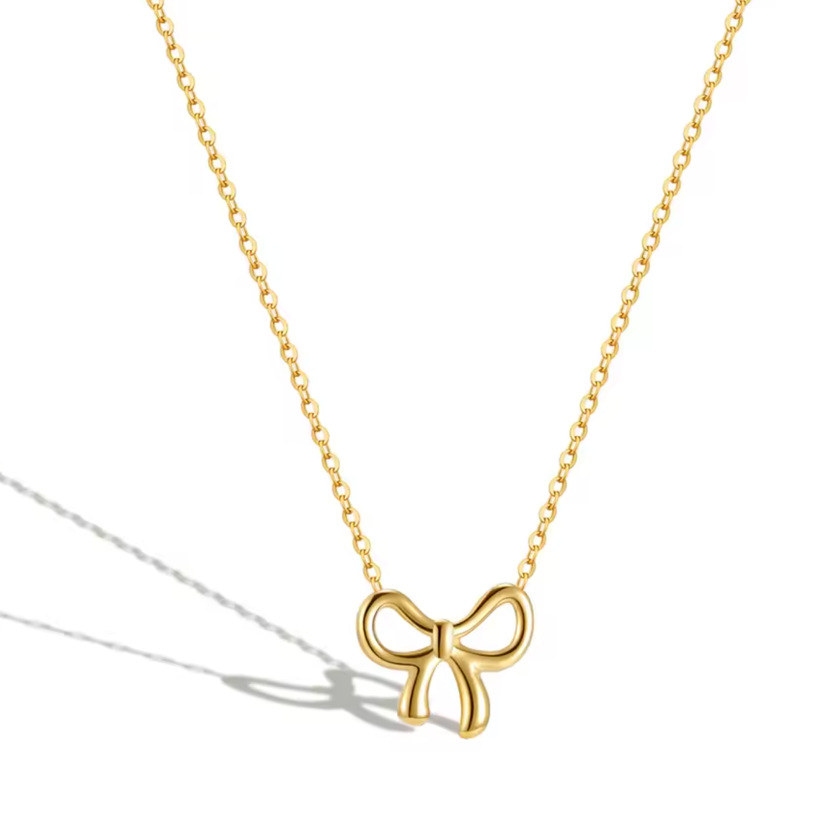 Punk Tiny Bowknot Pendant Necklace